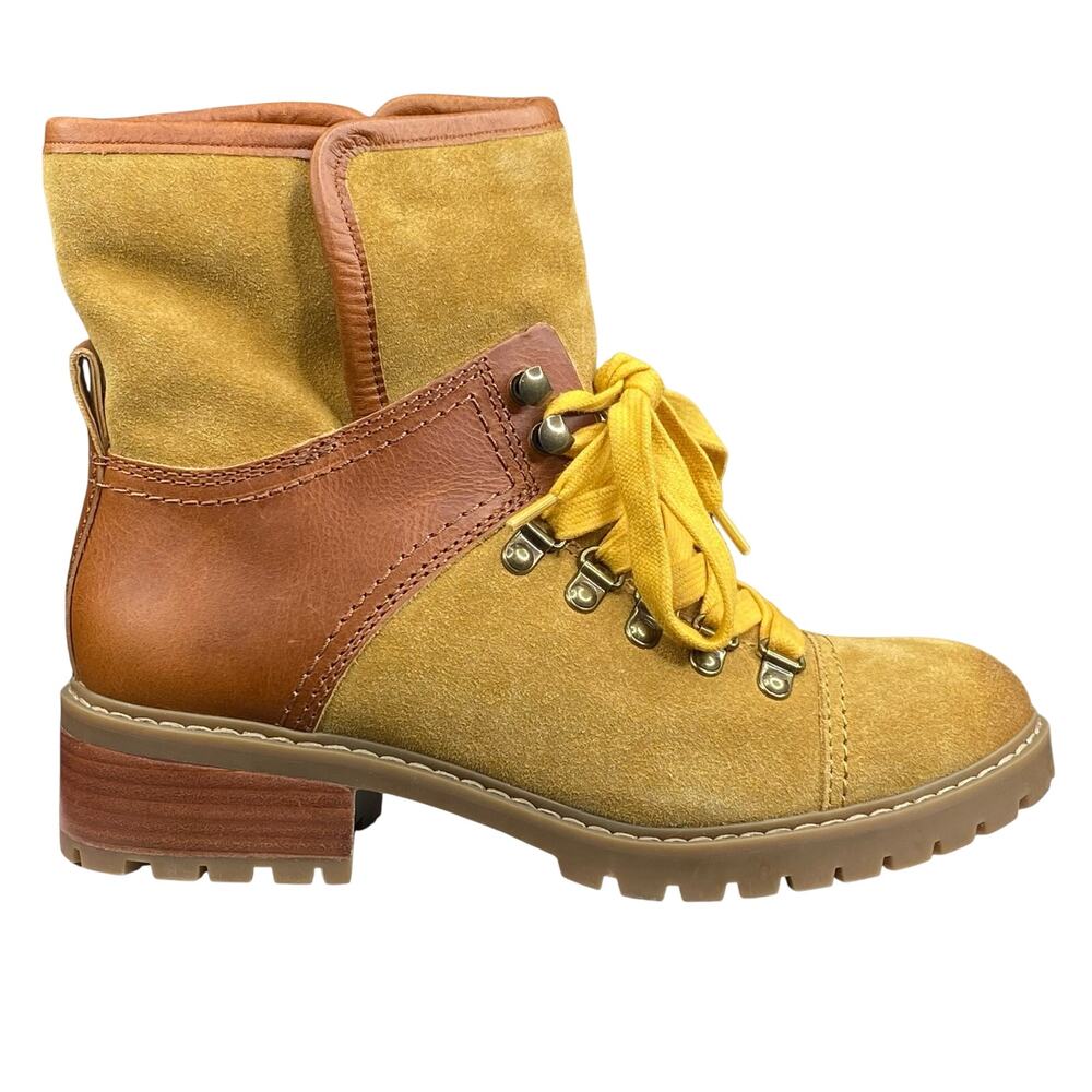 Frye & Co Women’s Anise Hiker Cognac Shearling Lined Hiking Boot Size 7.5